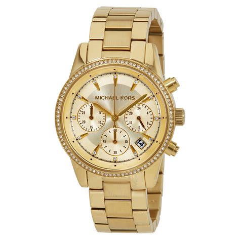 michael kors ladies gold watch|michael kors watch with diamonds.